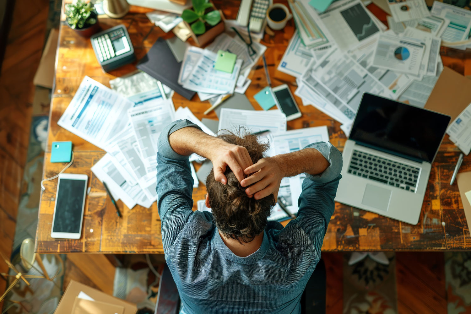 Entrepreneur débordé qui a besoin d'aide